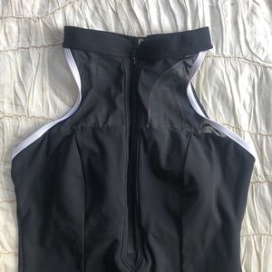 High neck one piece Black swimsuit sz.10